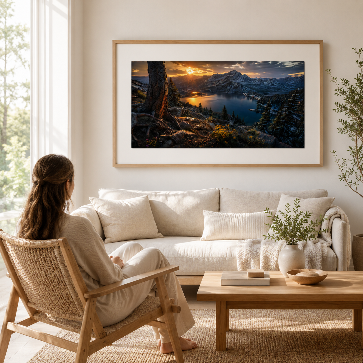 Colorado Mountain Art Print Matted Frame
