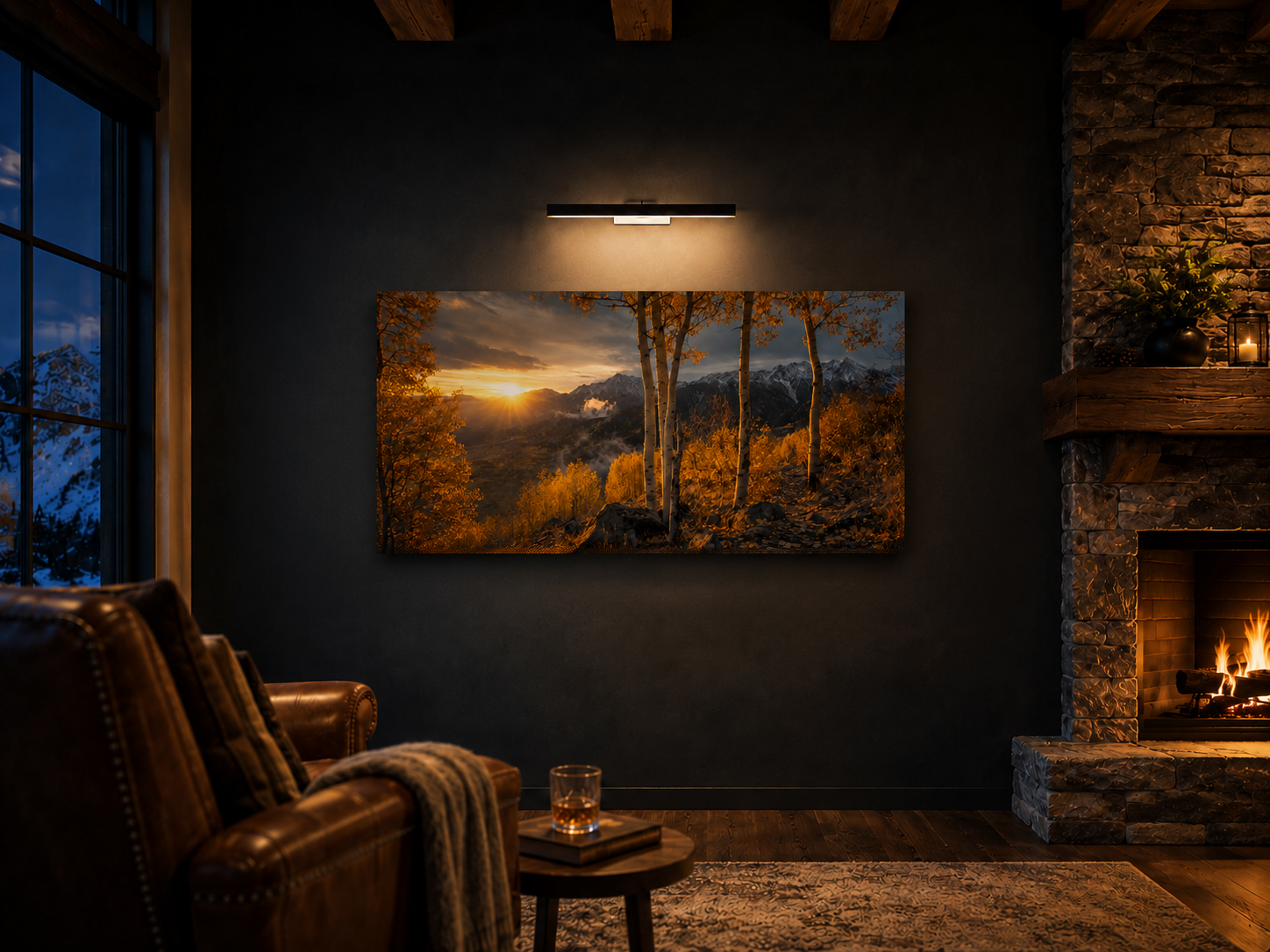 Fall Aspen Valley Expanse Canvas Print, Colorado Mountain Wall Art