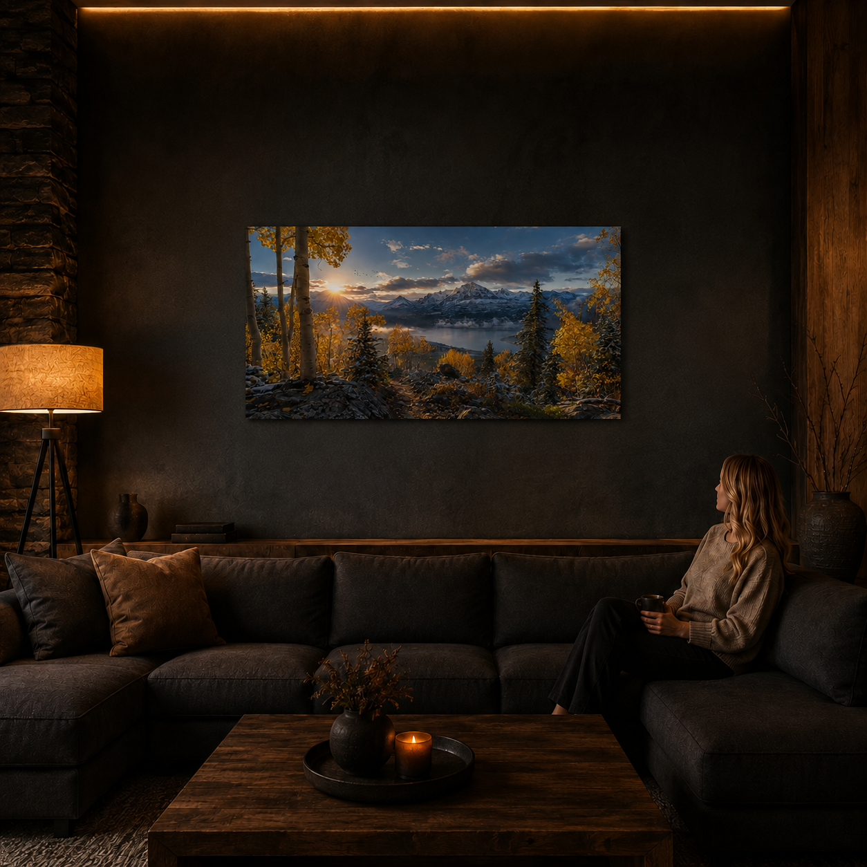 Fall Aspen Trailhead Expanse Canvas Print, Colorado Mountain Wall Art