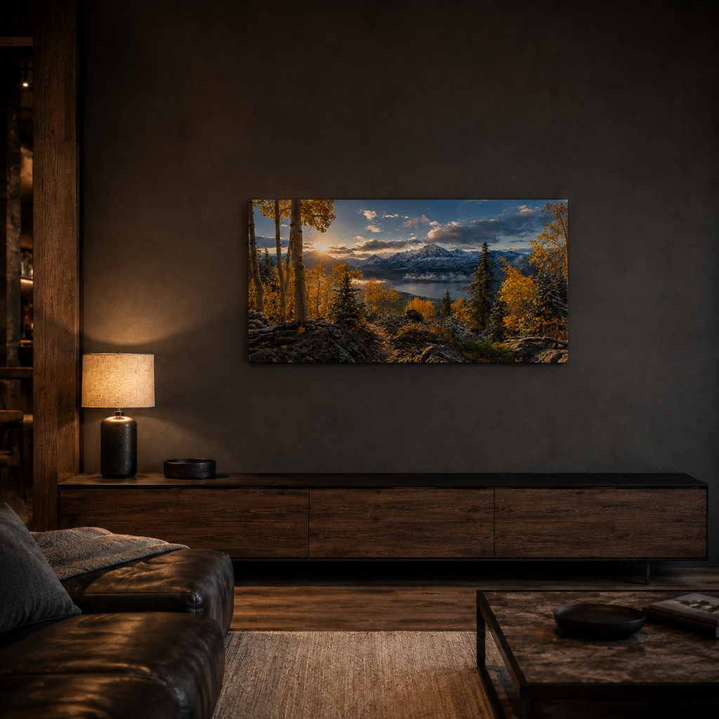 Fall Aspen Trailhead Expanse Canvas Print, Colorado Mountain Wall Art