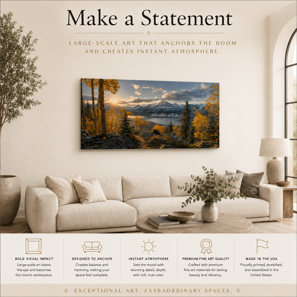 Fall Aspen Trailhead Expanse Canvas Print, Colorado Mountain Wall Art