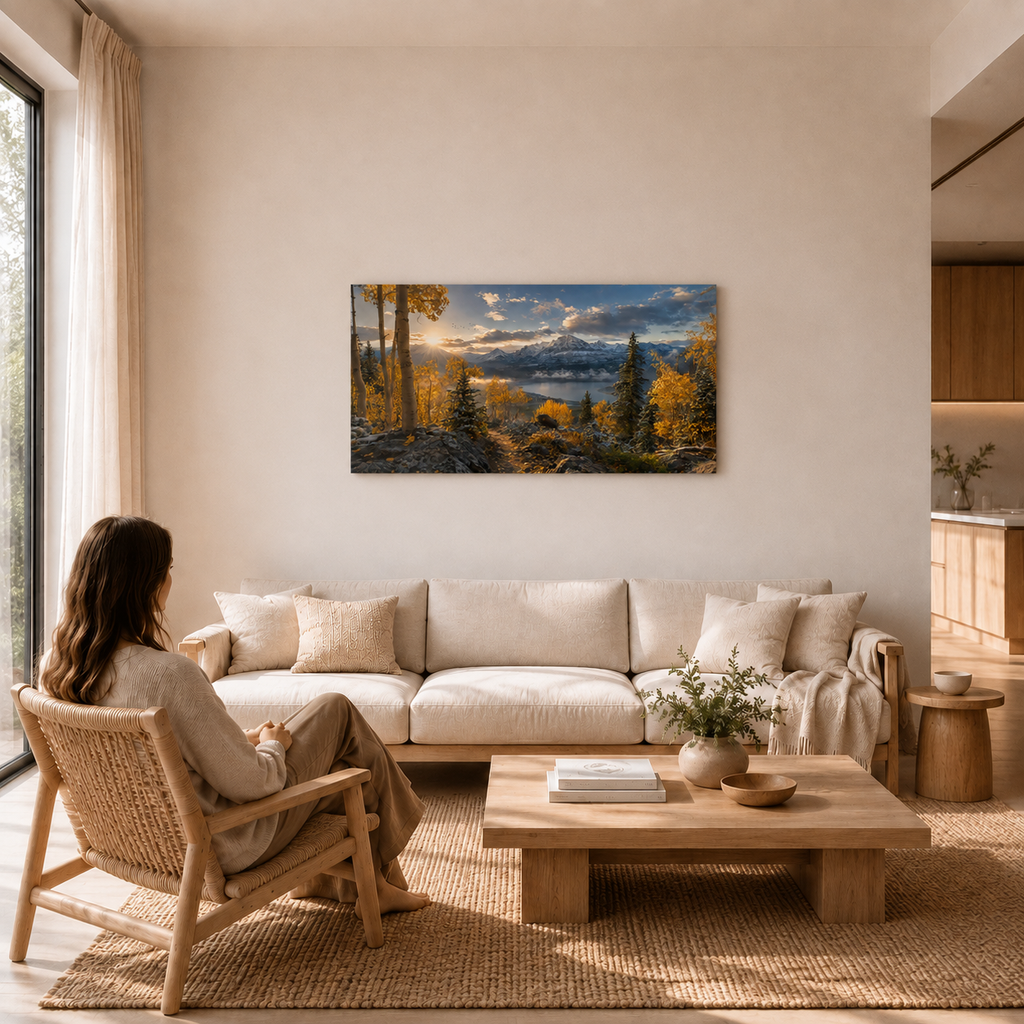 Fall Aspen Trailhead Expanse Canvas Print, Colorado Mountain Wall Art