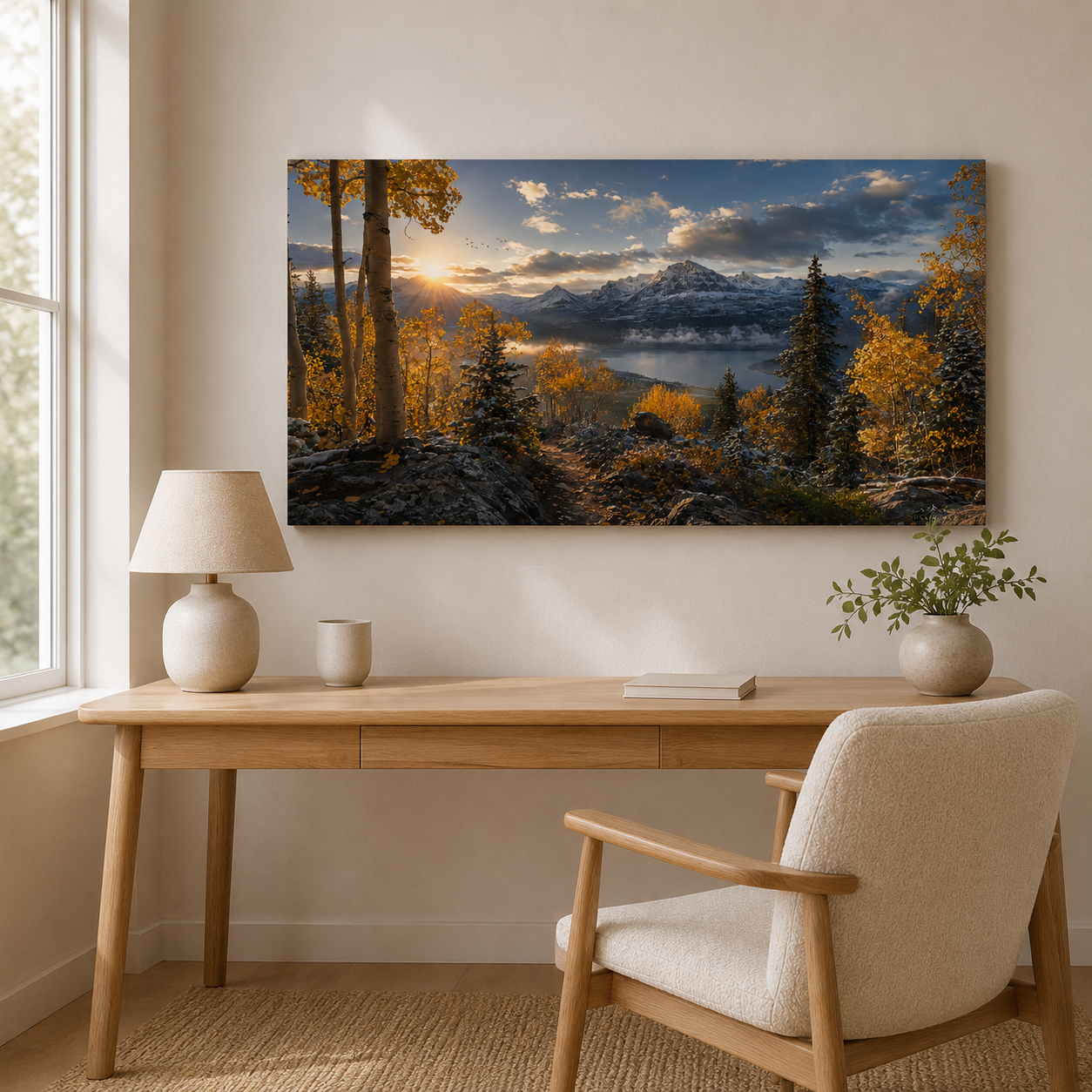 Fall Aspen Trailhead Expanse Canvas Print, Colorado Mountain Wall Art