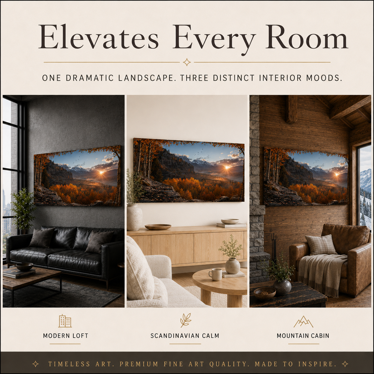 Fall Aspen Crimson Expanse Canvas Print, Colorado Mountain Wall Art