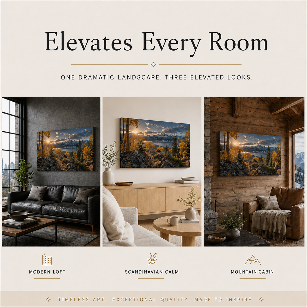 Fall Aspen Trailhead Expanse Canvas Print, Colorado Mountain Wall Art
