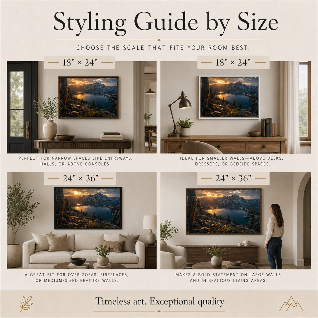 Colorado Mountain Wall Art Floating Frame Canvas Print