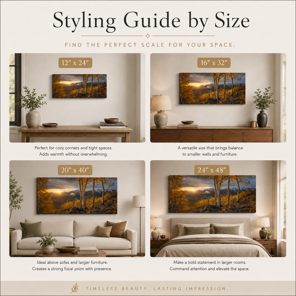 Fall Aspen Valley Expanse Canvas Print, Colorado Mountain Wall Art