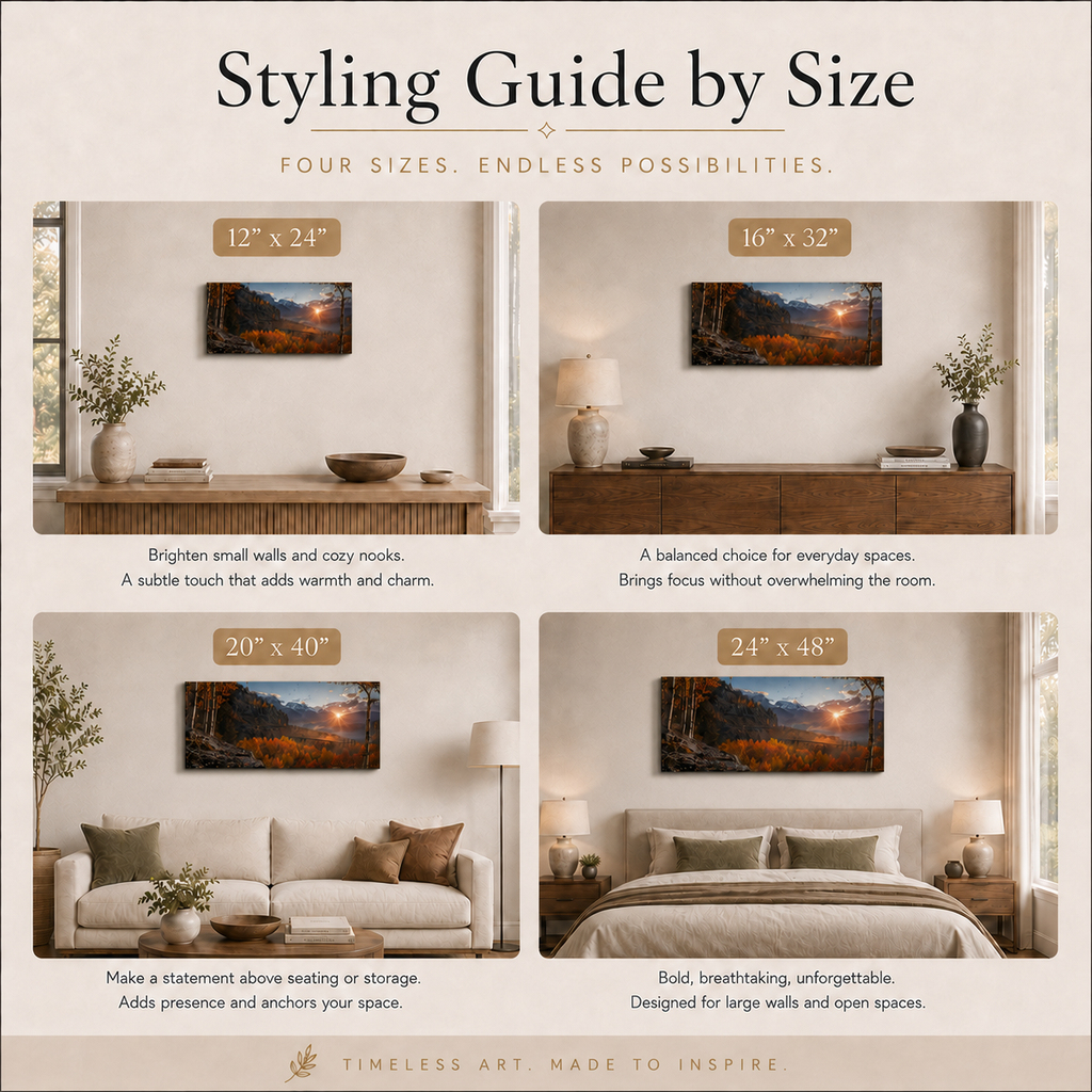 Fall Aspen Crimson Expanse Canvas Print, Colorado Mountain Wall Art
