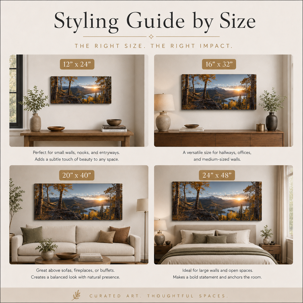 Fall Aspen Hammock Lake Canvas Print, Colorado Mountain Wall Art