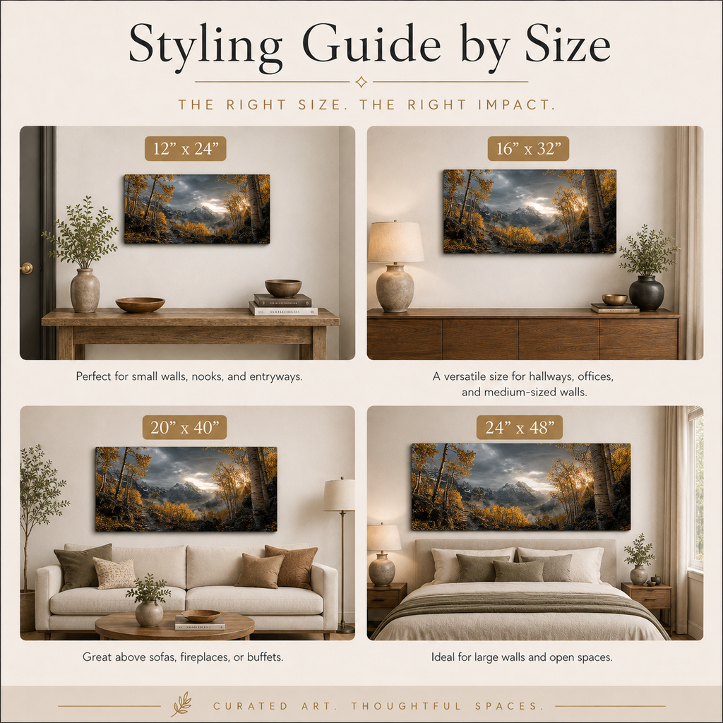 Fall Aspen Storm Trail Canvas Print, Colorado Mountain Wall Art