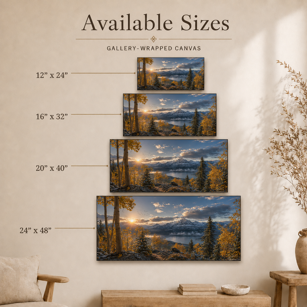 Fall Aspen Trailhead Expanse Canvas Print, Colorado Mountain Wall Art