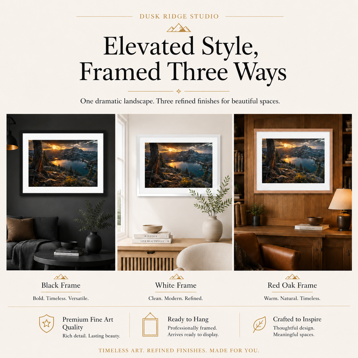 Colorado Mountain Art Print Matted Frame
