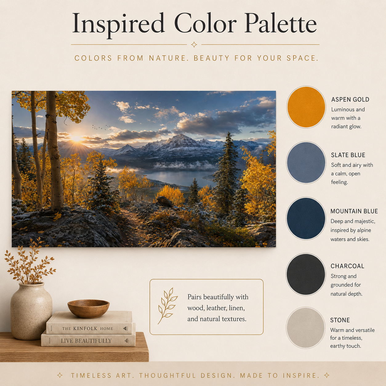 Fall Aspen Trailhead Expanse Canvas Print, Colorado Mountain Wall Art