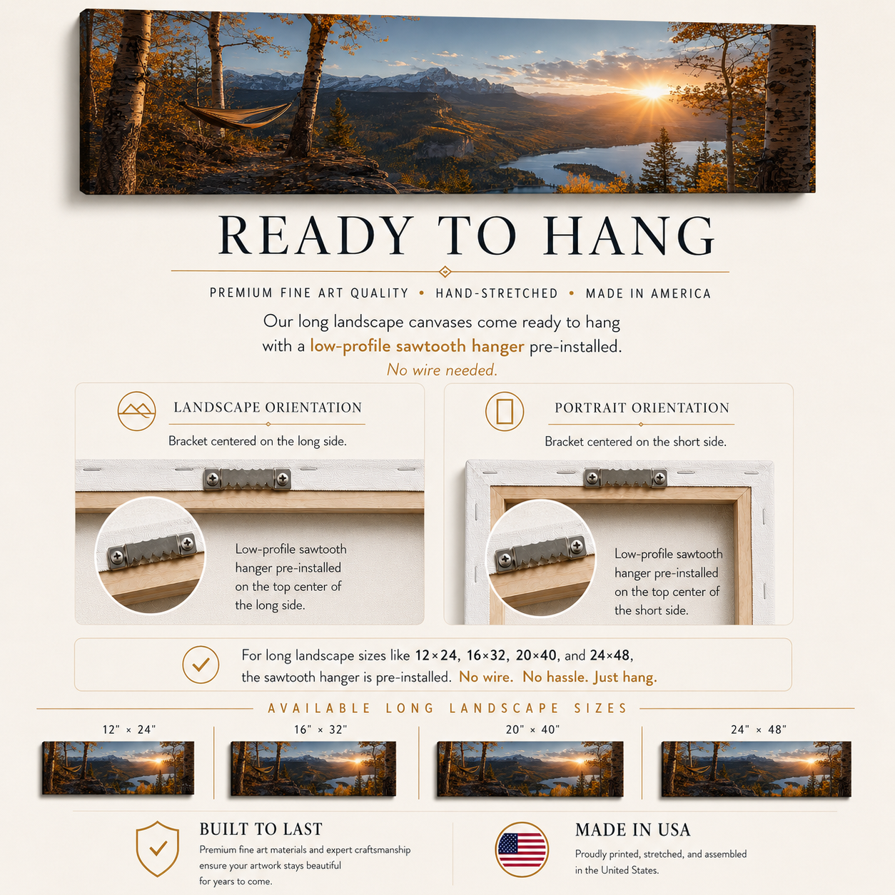 Fall Aspen Hammock Lake Canvas Print, Colorado Mountain Wall Art