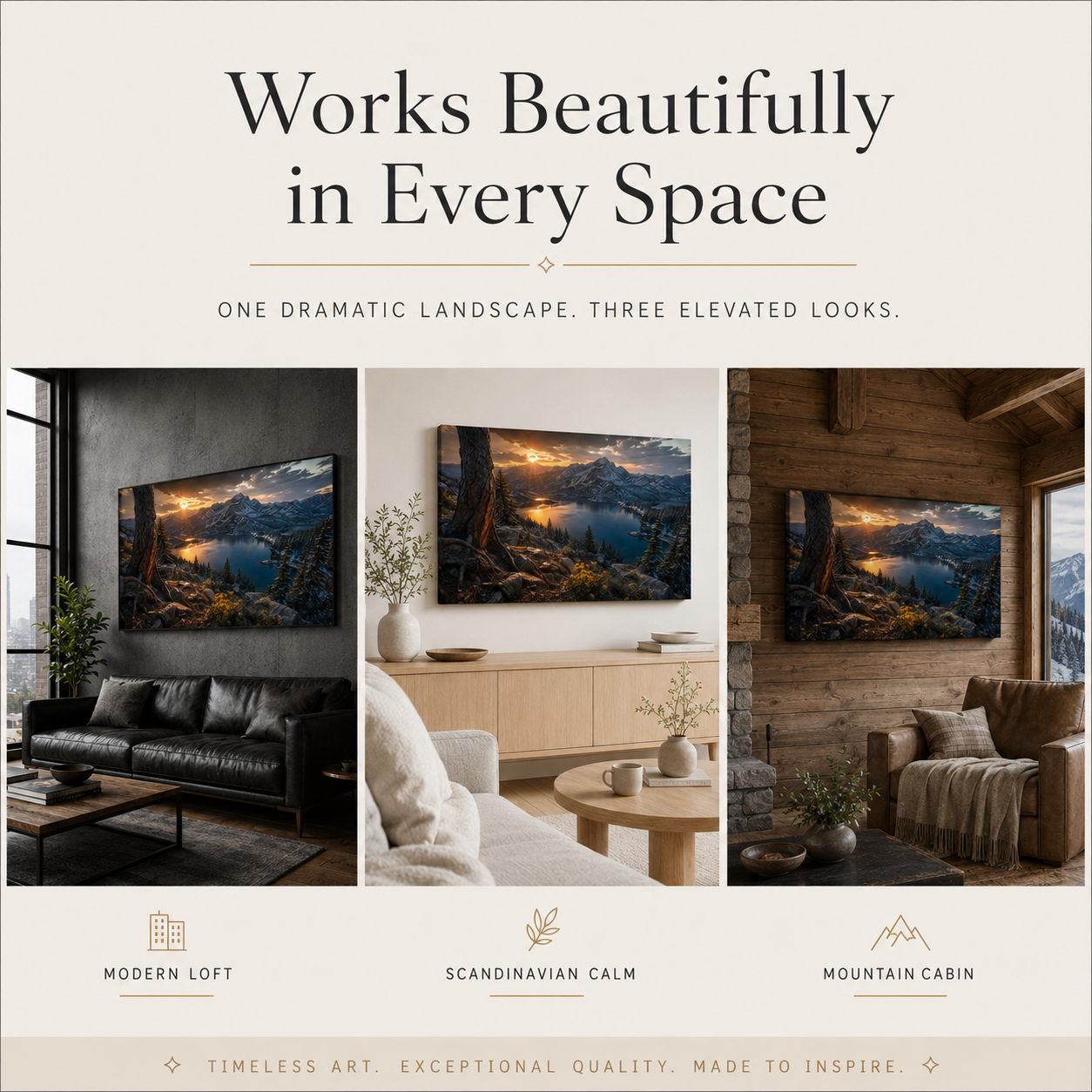Dark Mountain Canvas Print, Colorado Alpine Landscape Wall Art