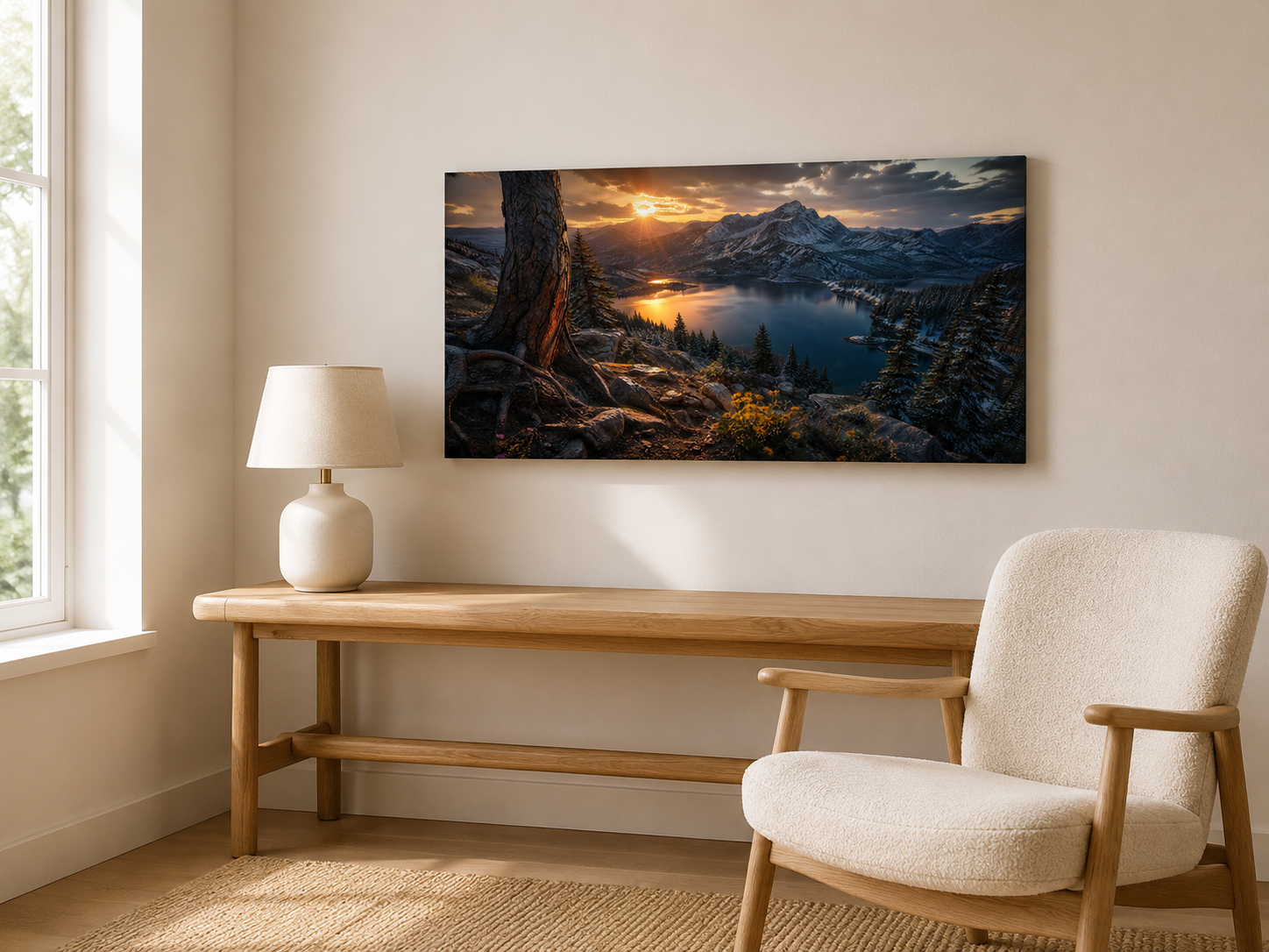 Dark Mountain Canvas Print, Colorado Alpine Landscape Wall Art
