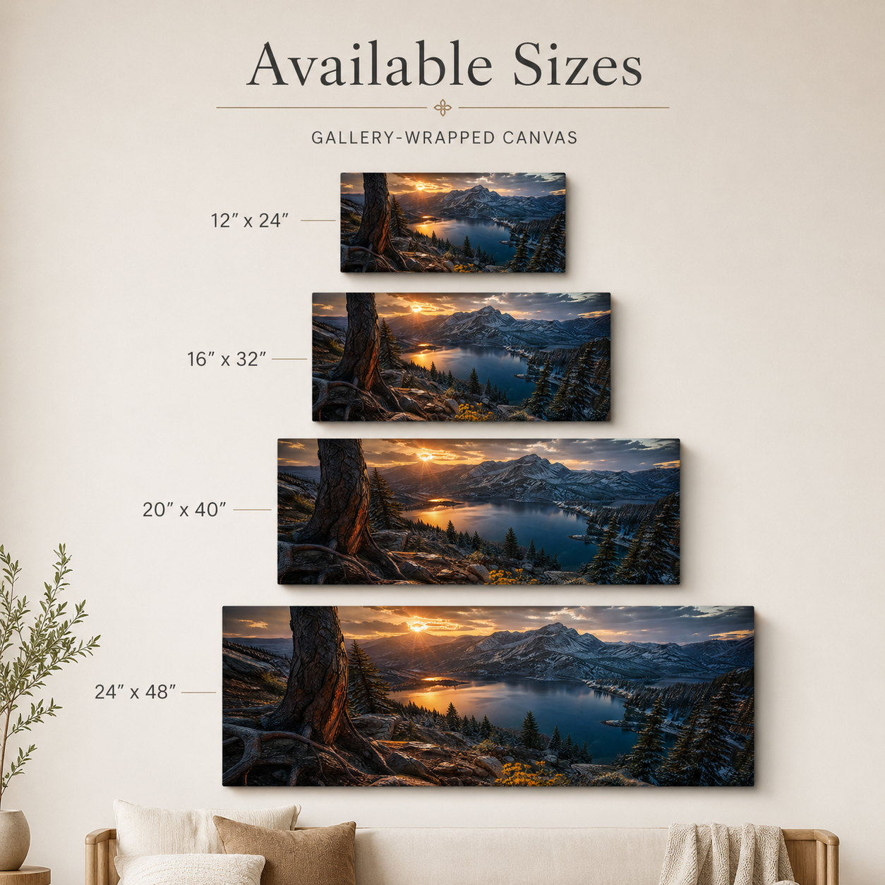 Dark Mountain Canvas Print, Colorado Alpine Landscape Wall Art