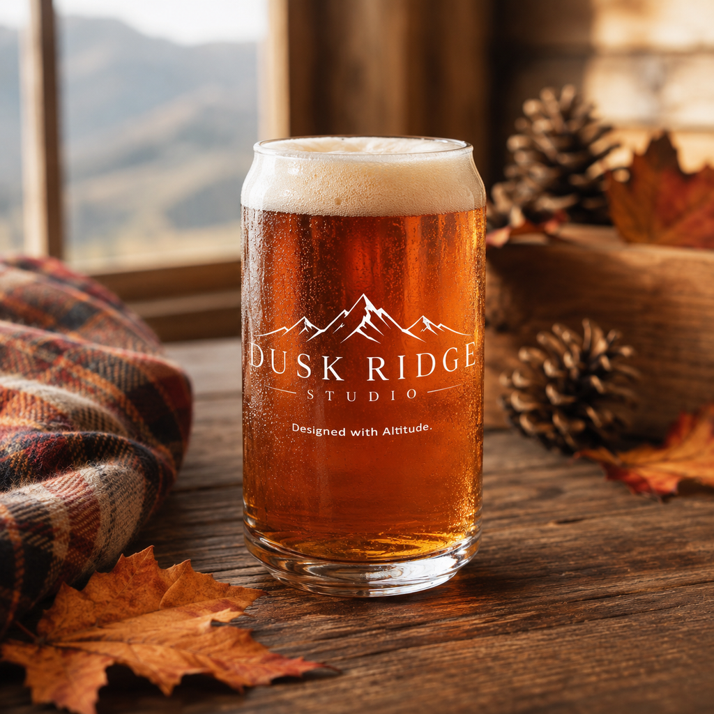 Dusk Ridge Studio Can-Shaped Glass, 16 oz