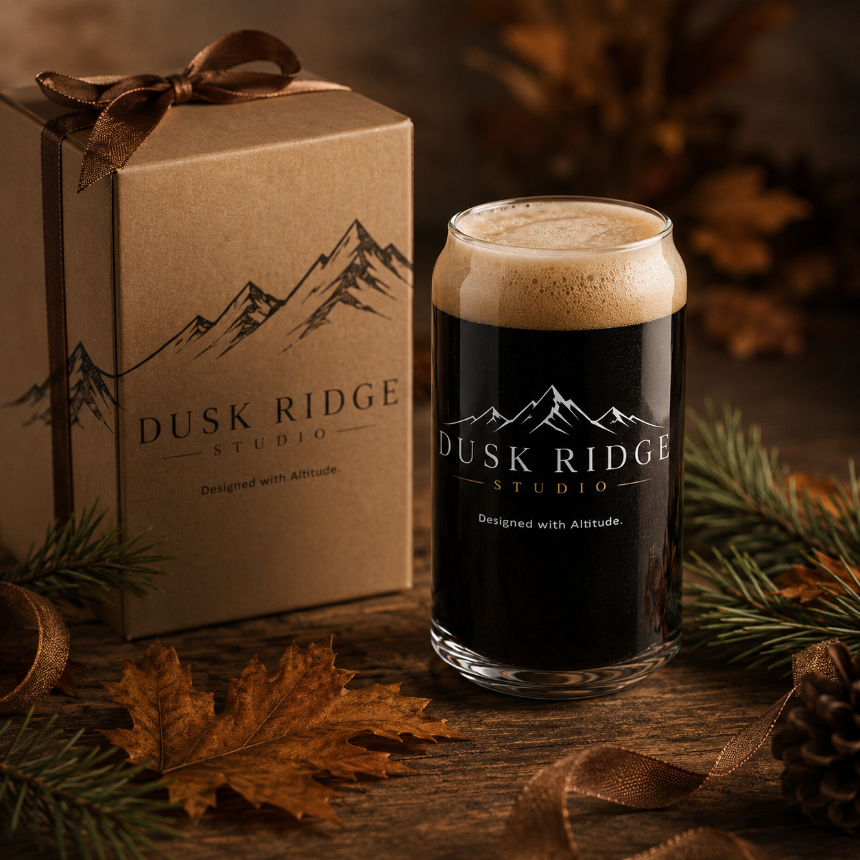 Dusk Ridge Studio Can-Shaped Glass, 16 oz