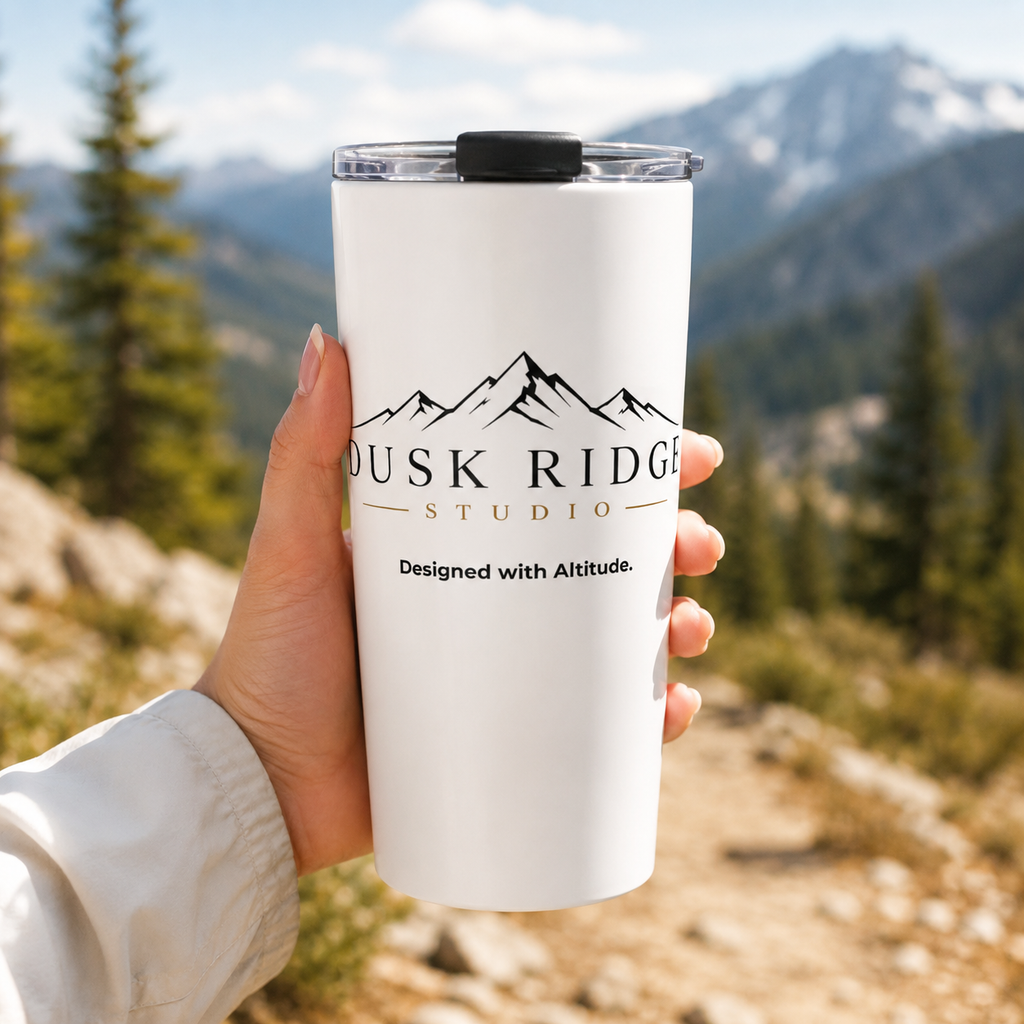 Dusk Ridge Studio Tapered Stainless Steel Tumbler, 20 oz
