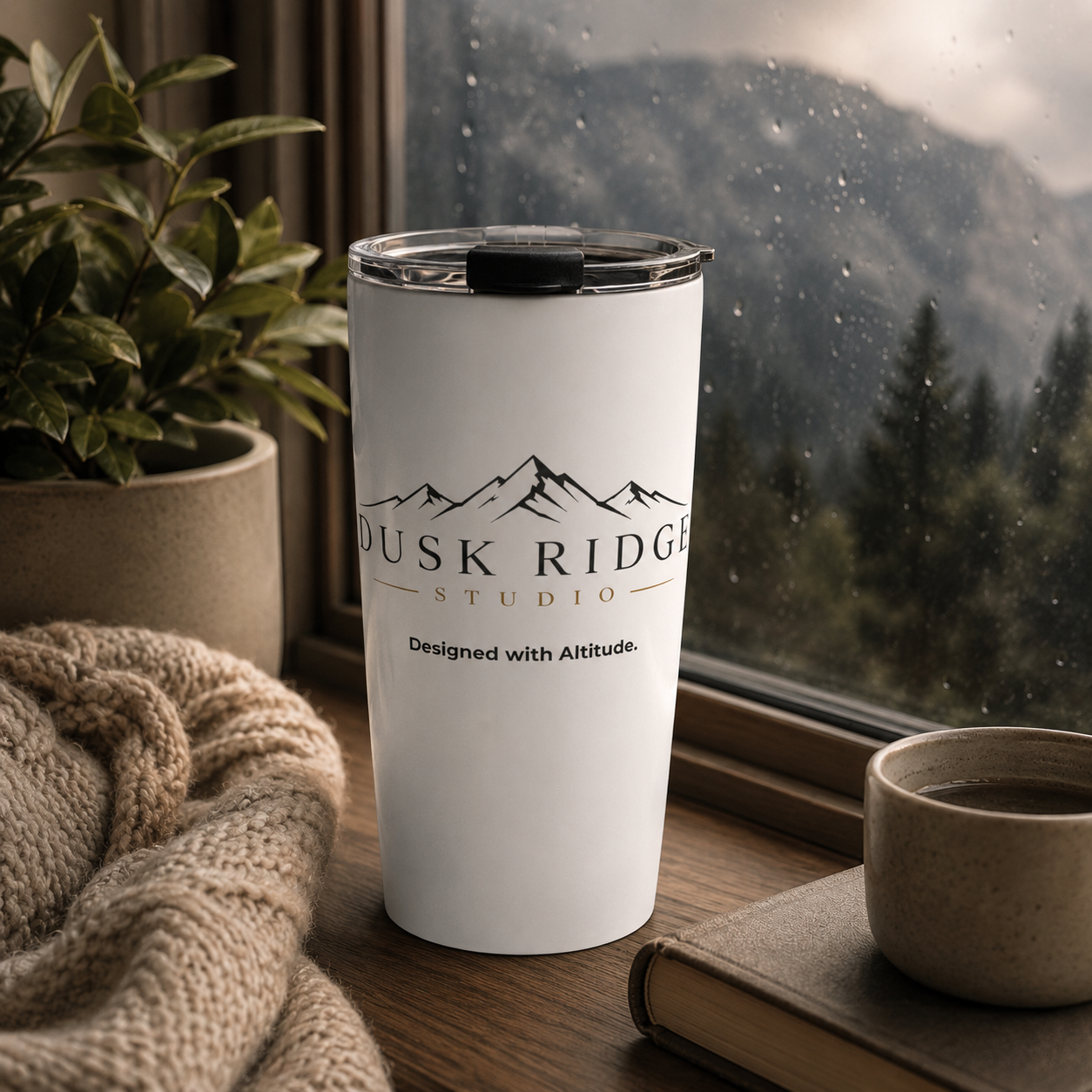 Dusk Ridge Studio Tapered Stainless Steel Tumbler, 20 oz